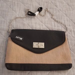 NWT Black/Tan Crossbody/Clutch/ Shoulder Purse
